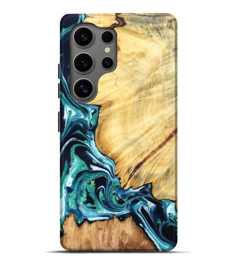 Galaxy S25 Ultra Wood Live Edge Phone Case - Nyah (Blue, 831841)