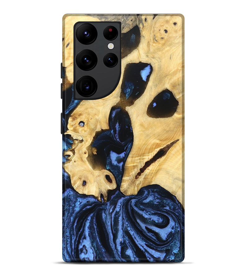 Galaxy S22 Ultra Wood Live Edge Phone Case - Dirk (Blue, 831844)