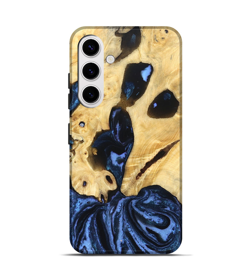Galaxy S25 Wood Live Edge Phone Case - Dirk (Blue, 831844)