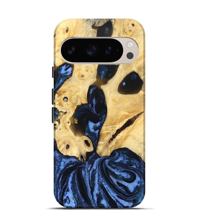Pixel 9 Pro Wood Live Edge Phone Case - Dirk (Blue, 831844)