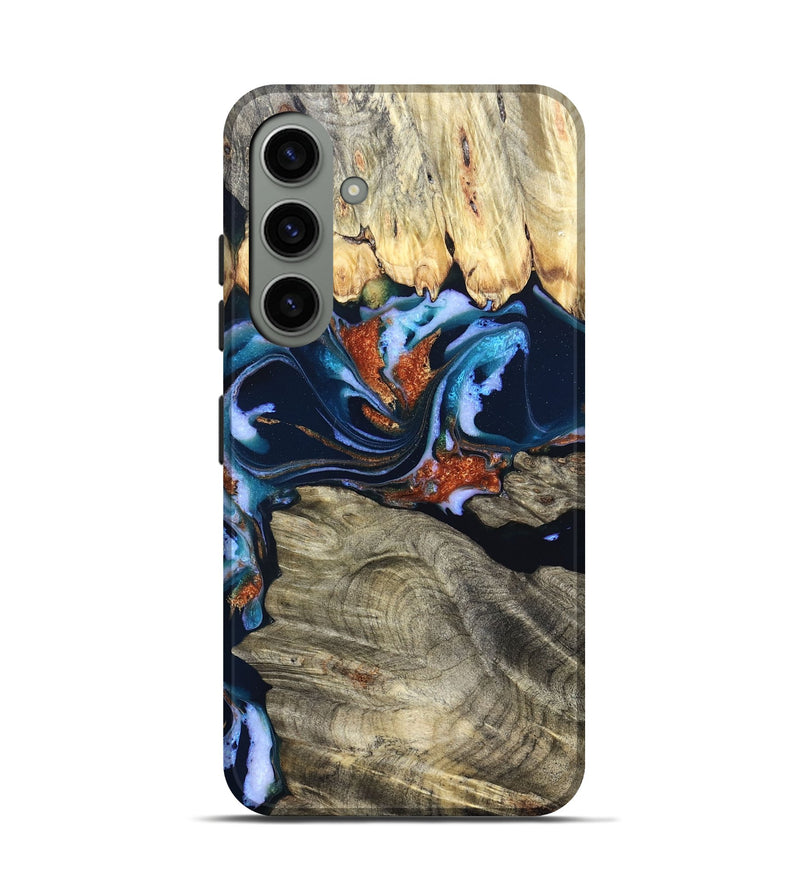 Galaxy S24 Wood Live Edge Phone Case - Marc (Teal & Gold, 831846)
