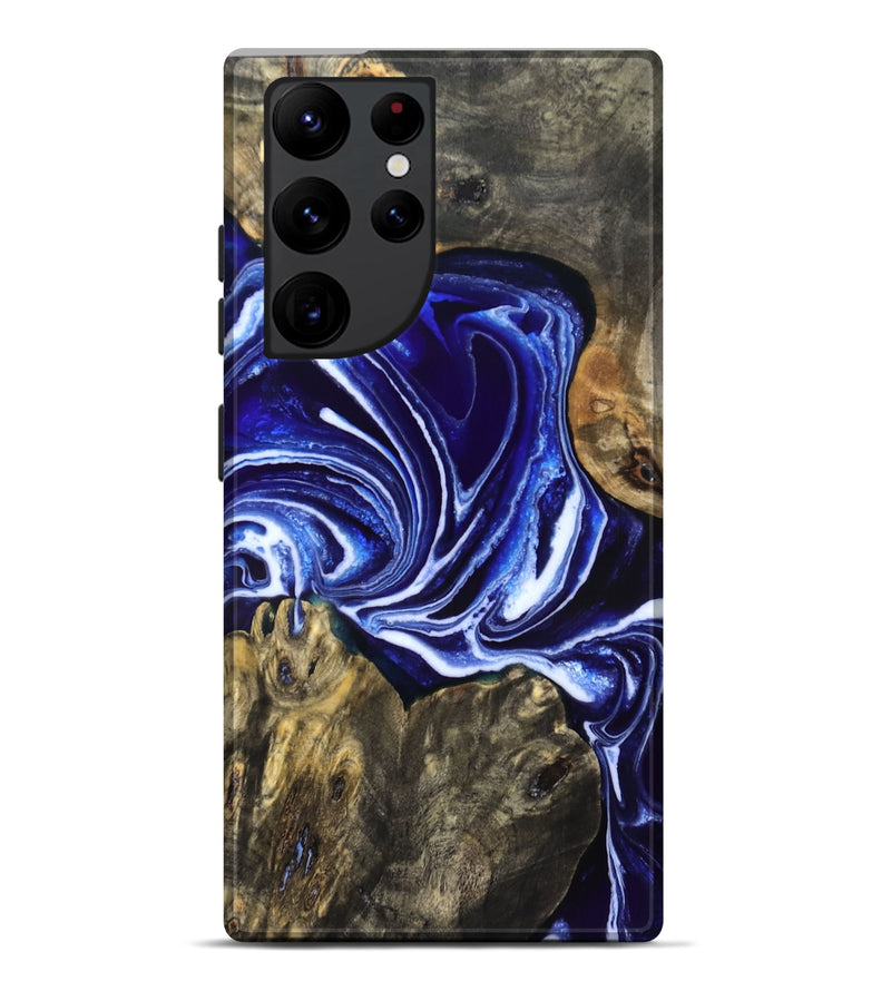 Galaxy S22 Ultra Wood Live Edge Phone Case - Jean (Blue, 831849)