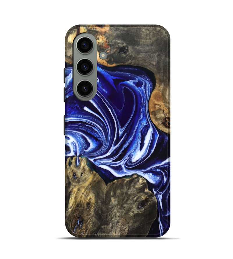 Galaxy S24 Wood Live Edge Phone Case - Jean (Blue, 831849)