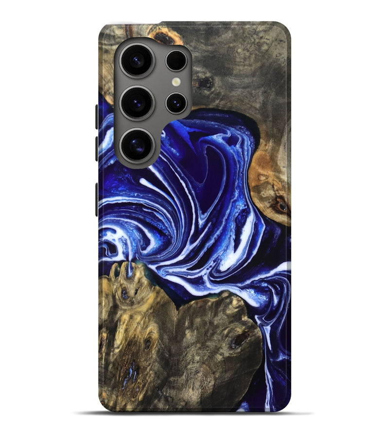 Galaxy S25 Ultra Wood Live Edge Phone Case - Jean (Blue, 831849)