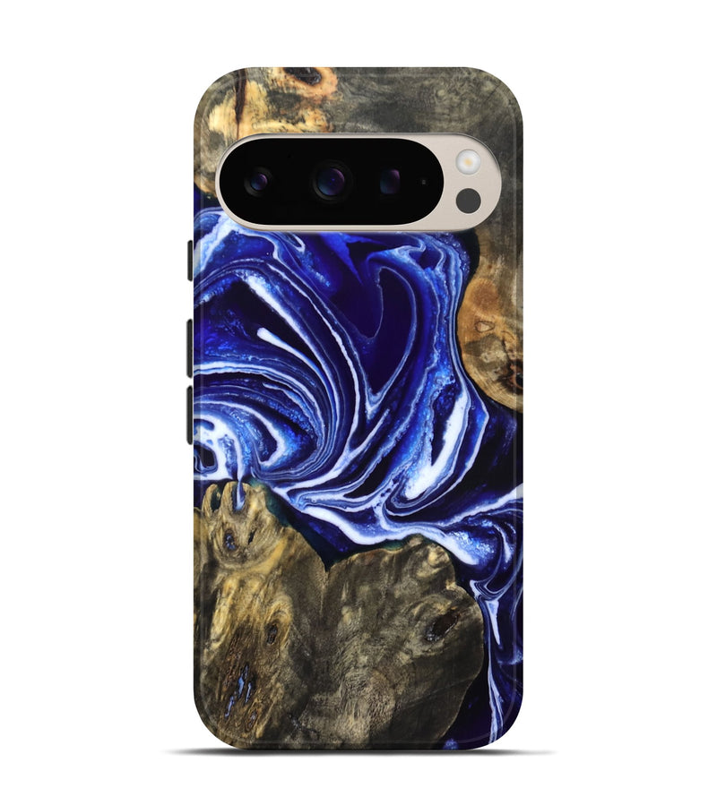 Pixel 9 Pro Wood Live Edge Phone Case - Jean (Blue, 831849)