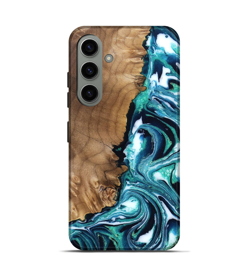 Galaxy S24 Wood Live Edge Phone Case - Besse (Blue, 831850)
