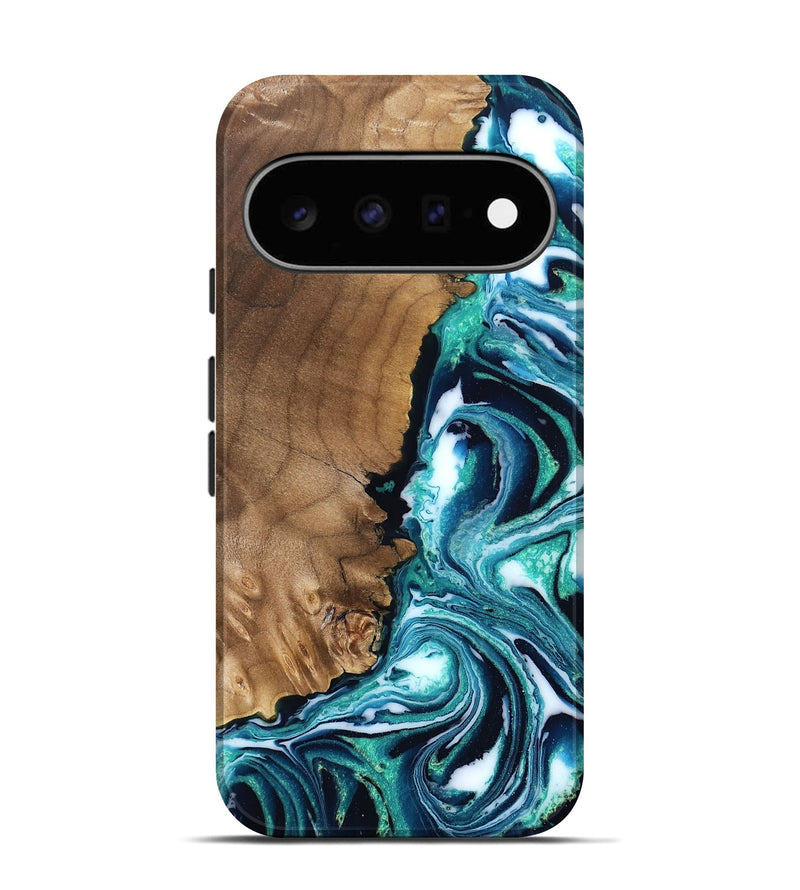 Pixel 11 Wood Live Edge Phone Case - Besse (Blue, 831850)