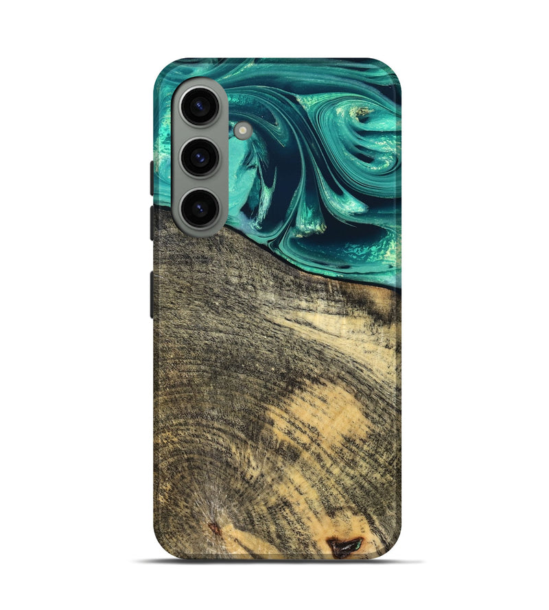 Galaxy S24 Wood Live Edge Phone Case - Tamika (Green, 831851)