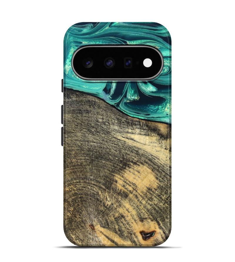 Pixel 11 Pro Wood Live Edge Phone Case - Tamika (Green, 831851)