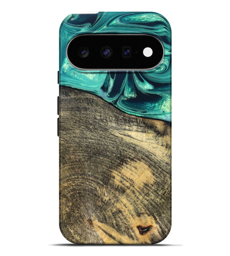 Pixel 11 Pro XL Wood Live Edge Phone Case - Tamika (Green, 831851)
