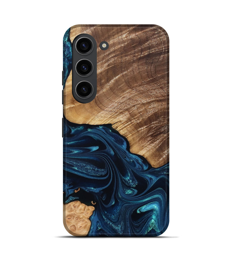 Galaxy S23 Wood Live Edge Phone Case - Jordin (Blue, 831854)