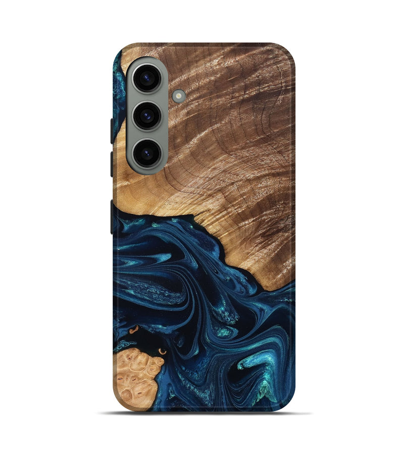 Galaxy S24 Wood Live Edge Phone Case - Jordin (Blue, 831854)
