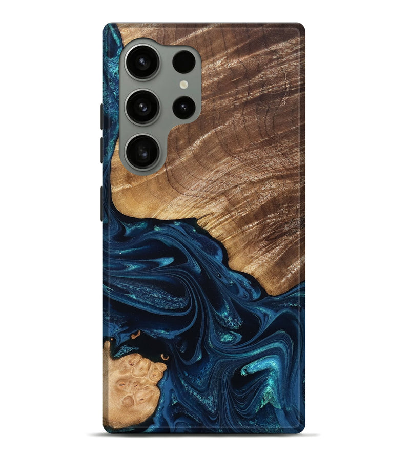 Galaxy S24 Ultra Wood Live Edge Phone Case - Jordin (Blue, 831854)