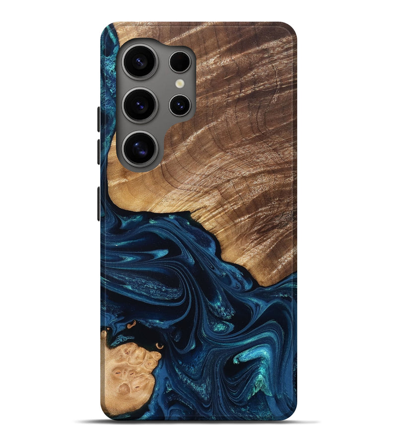Galaxy S25 Ultra Wood Live Edge Phone Case - Jordin (Blue, 831854)