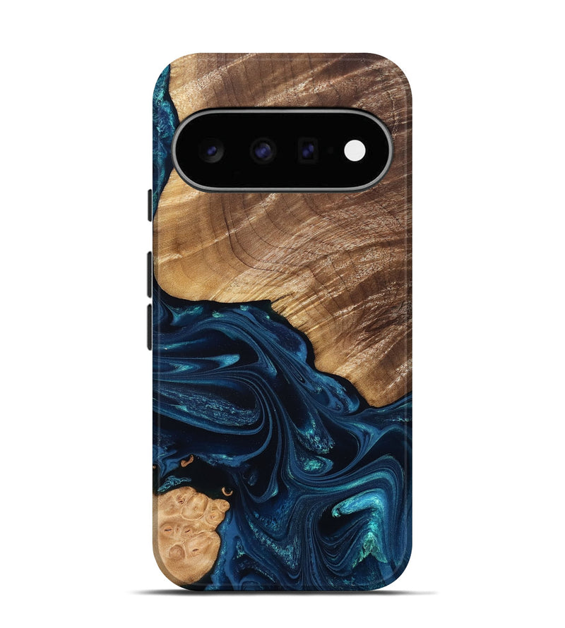 Pixel 11 Wood Live Edge Phone Case - Jordin (Blue, 831854)