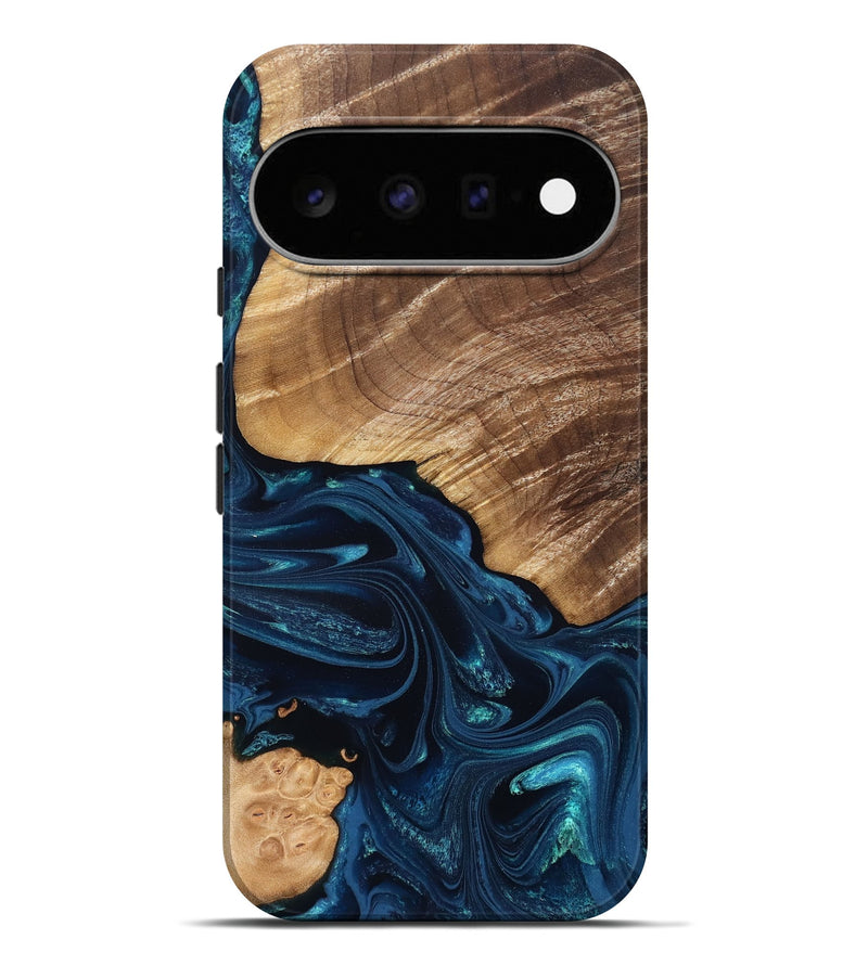 Pixel 11 Pro XL Wood Live Edge Phone Case - Jordin (Blue, 831854)