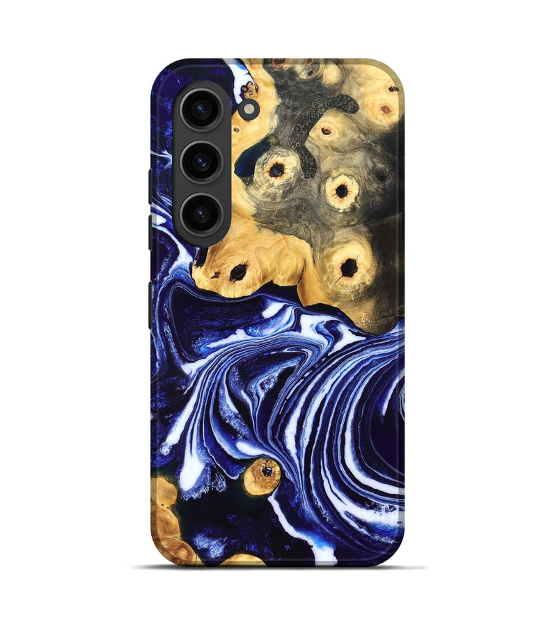 Galaxy S23 Wood Live Edge Phone Case - Carie (Blue, 831856)