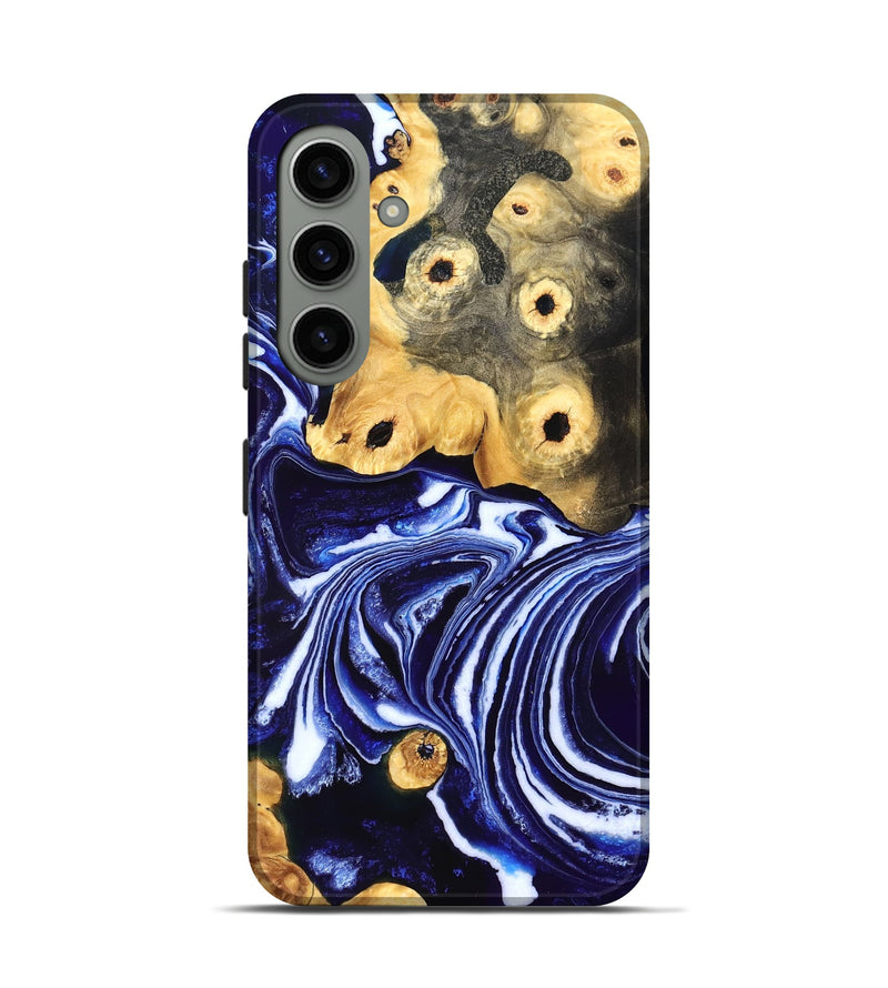 Galaxy S24 Wood Live Edge Phone Case - Carie (Blue, 831856)