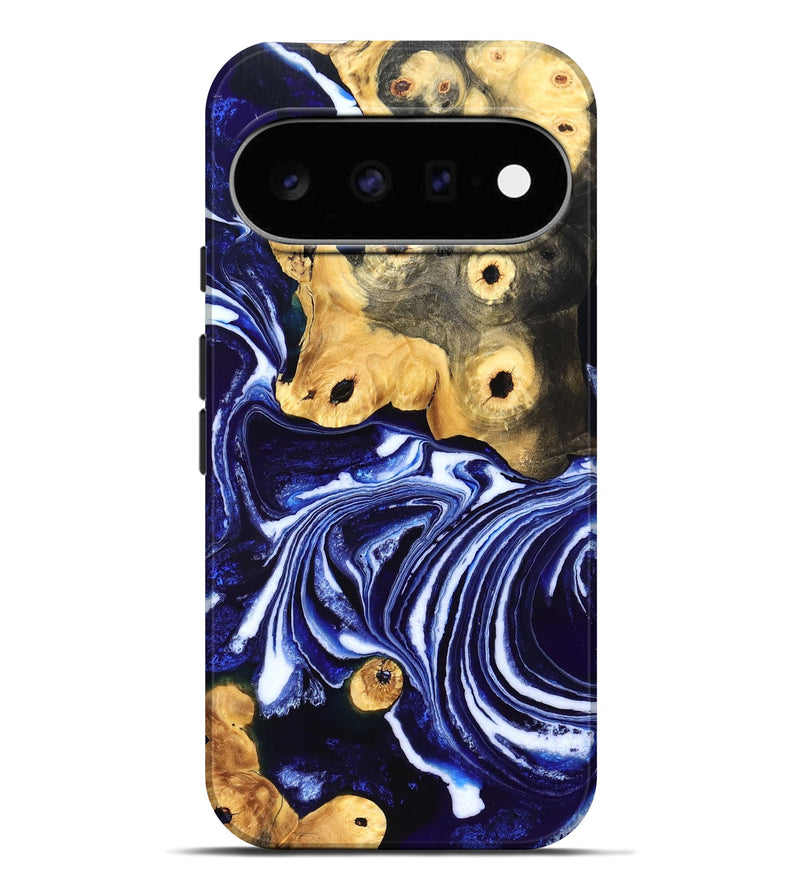 Pixel 11 Pro XL Wood Live Edge Phone Case - Carie (Blue, 831856)