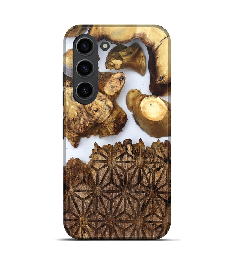 Galaxy S23 Wood Live Edge Phone Case - Haywood (Clear, 831857)