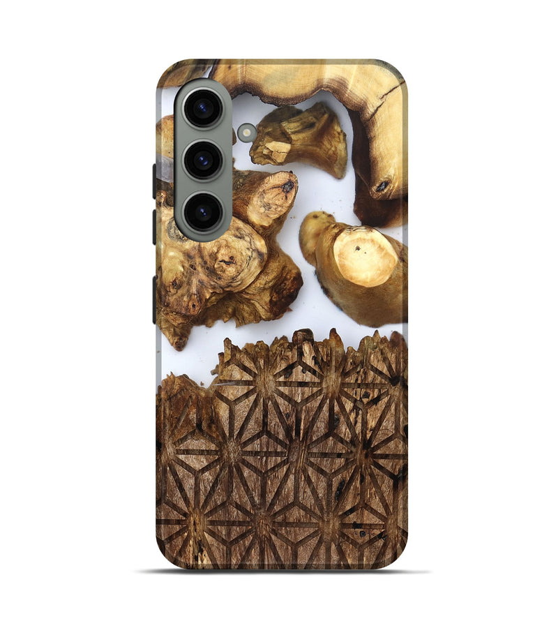 Galaxy S24 Wood Live Edge Phone Case - Haywood (Clear, 831857)