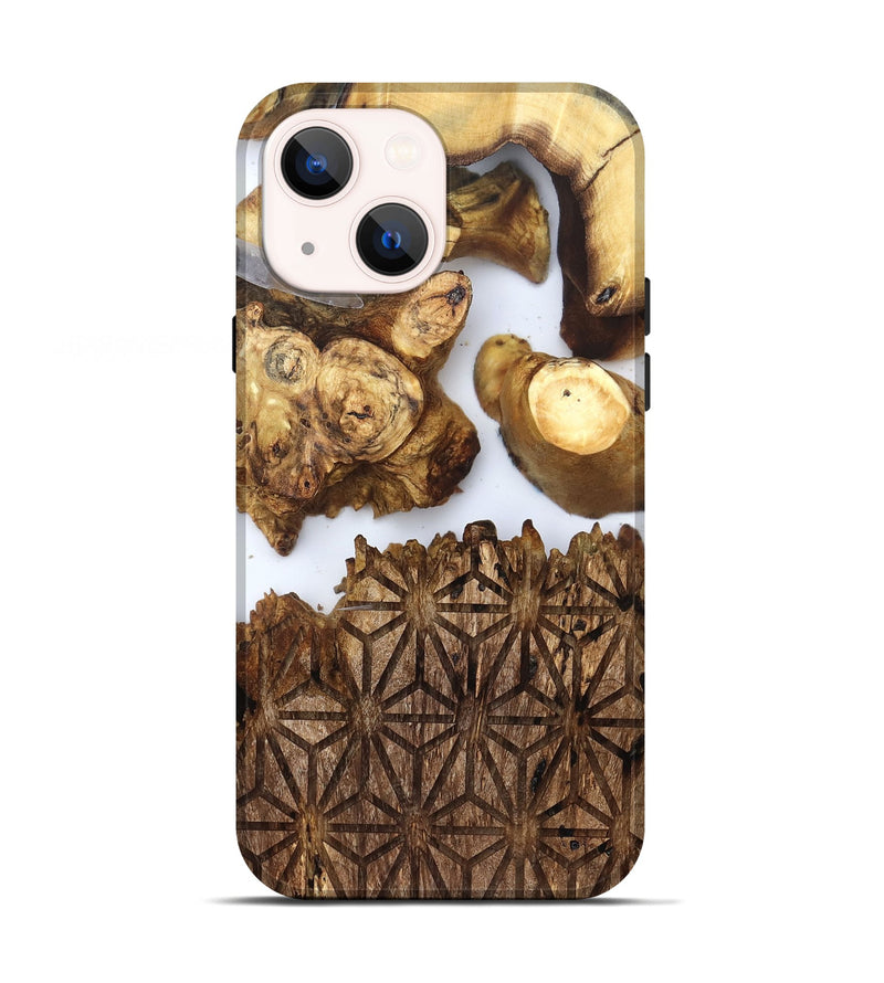 iPhone 13 Wood Live Edge Phone Case - Haywood (Clear, 831857)