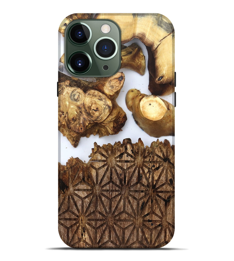 iPhone 13 Pro Max Wood Live Edge Phone Case - Haywood (Clear, 831857)