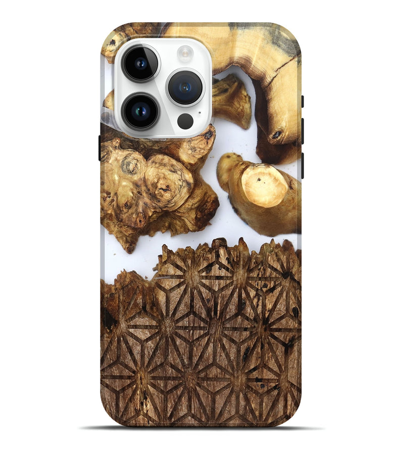 iPhone 15 Pro Max Wood Live Edge Phone Case - Haywood (Clear, 831857)