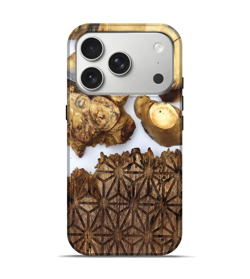 iPhone 17 Pro Wood Live Edge Phone Case - Haywood (Clear, 831857)