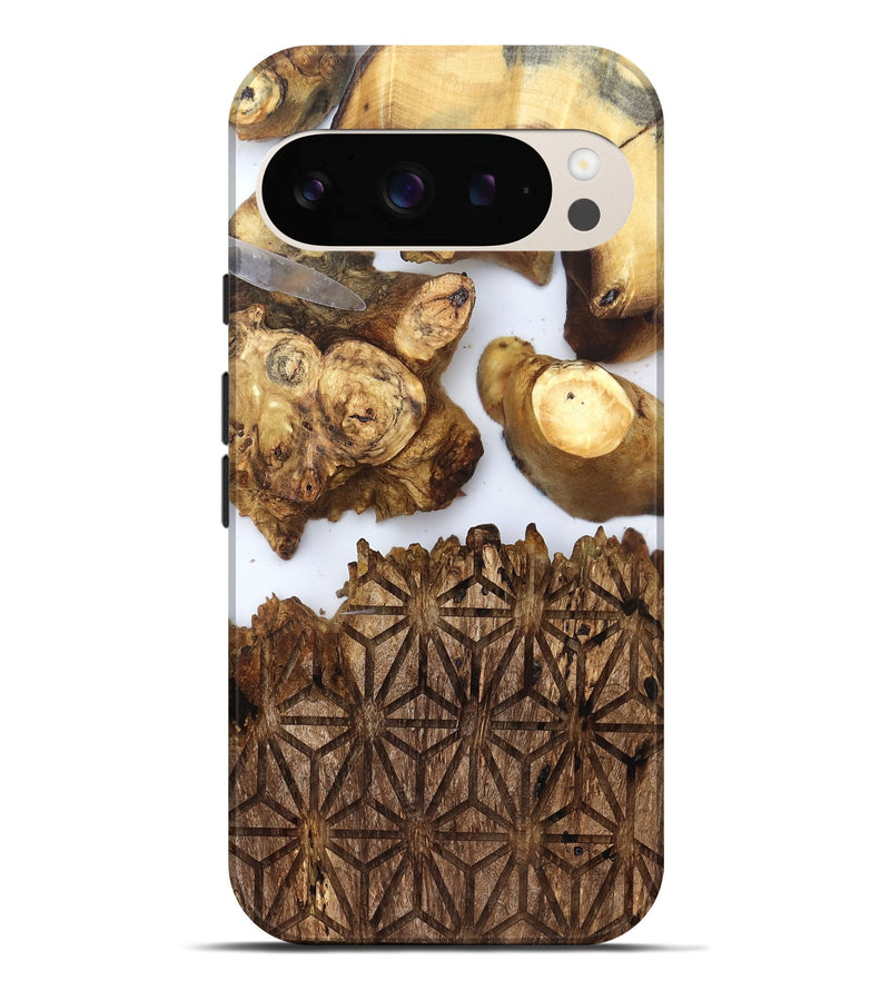 Pixel 9 Pro XL Wood Live Edge Phone Case - Haywood (Clear, 831857)