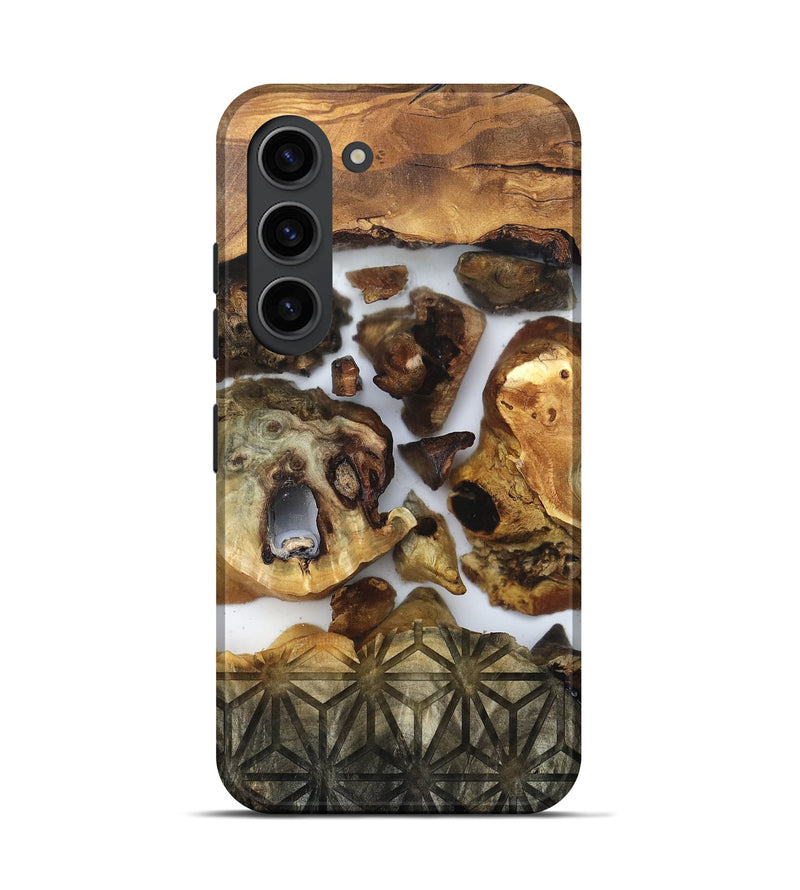 Galaxy S23 Wood Live Edge Phone Case - Vinnie (Clear, 831858)