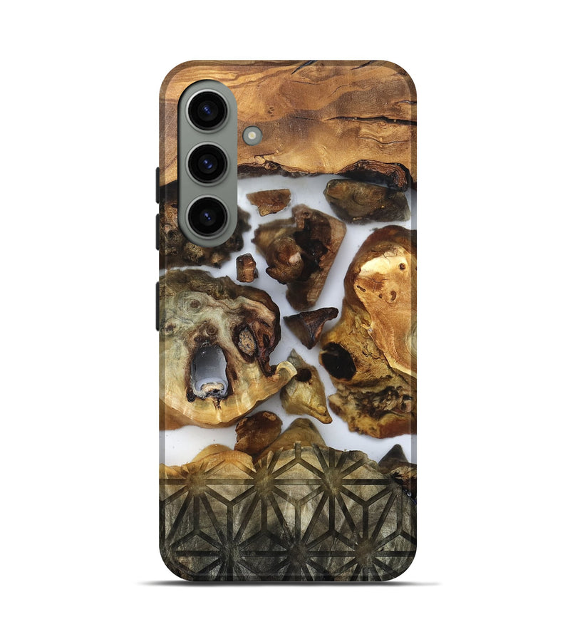 Galaxy S24 Wood Live Edge Phone Case - Vinnie (Clear, 831858)