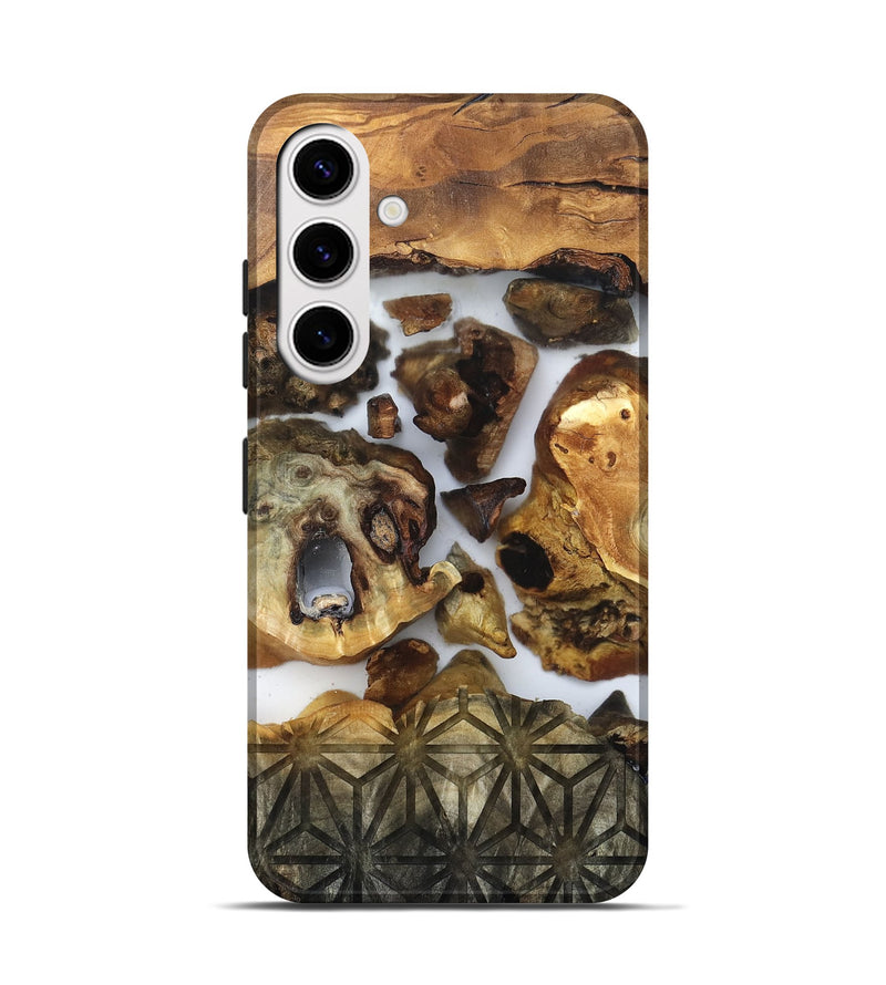 Galaxy S25 Wood Live Edge Phone Case - Vinnie (Clear, 831858)