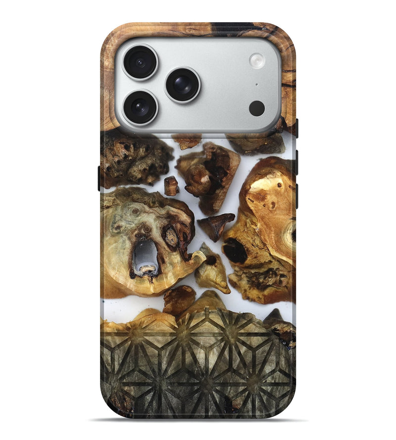 iPhone 18 Pro Max Wood Live Edge Phone Case - Vinnie (Clear, 831858)