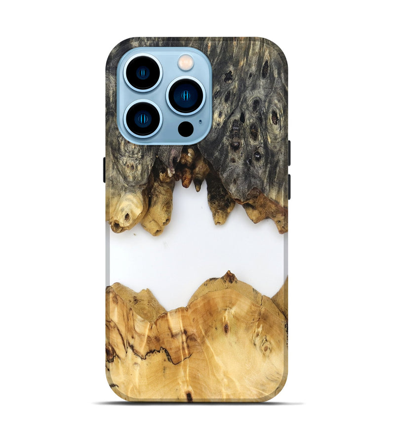 iPhone 14 Pro Wood Live Edge Phone Case - Mindi (Clear, 831859)