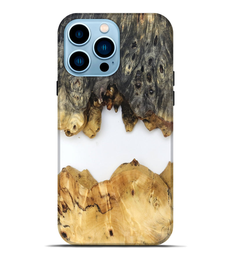 iPhone 14 Pro Max Wood Live Edge Phone Case - Mindi (Clear, 831859)