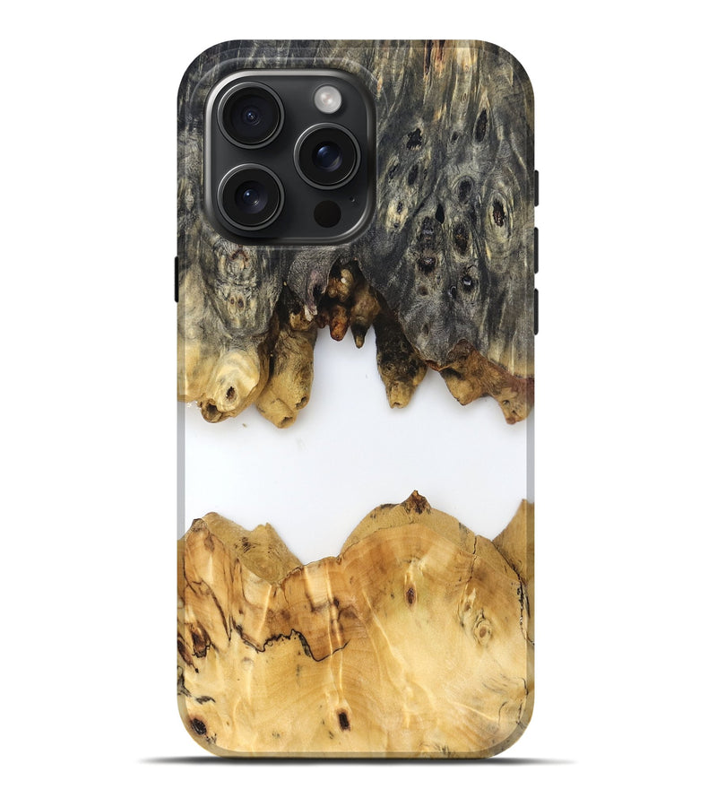 iPhone 16 Pro Max Wood Live Edge Phone Case - Mindi (Clear, 831859)