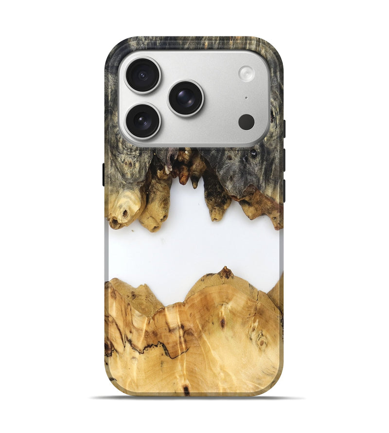 iPhone 17 Pro Wood Live Edge Phone Case - Mindi (Clear, 831859)