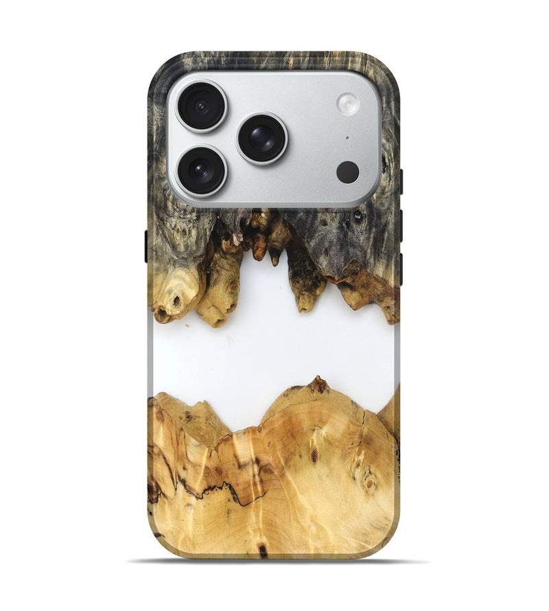 iPhone 18 Pro Wood Live Edge Phone Case - Mindi (Clear, 831859)