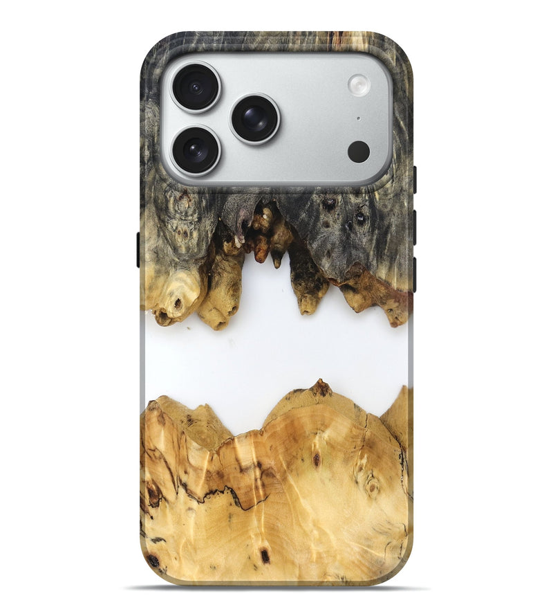iPhone 18 Pro Max Wood Live Edge Phone Case - Mindi (Clear, 831859)