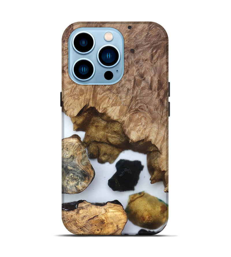iPhone 14 Pro Wood Live Edge Phone Case - Zeke (Clear, 831860)