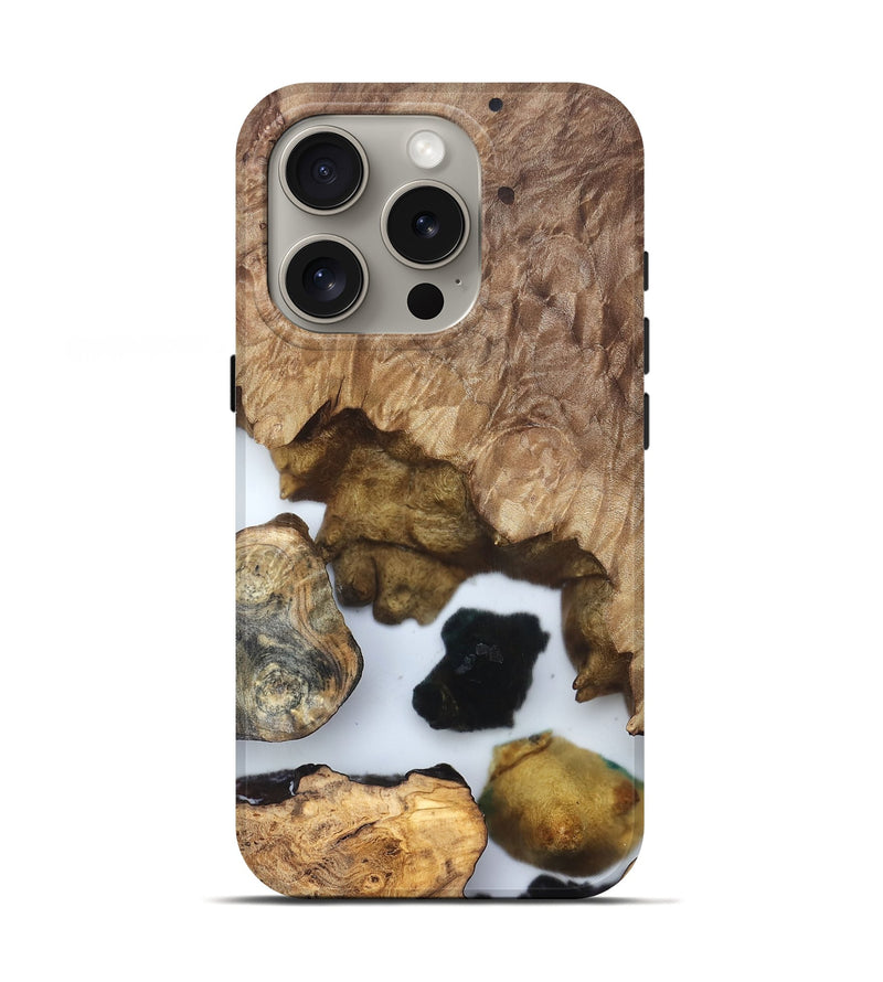 iPhone 16 Pro Wood Live Edge Phone Case - Zeke (Clear, 831860)