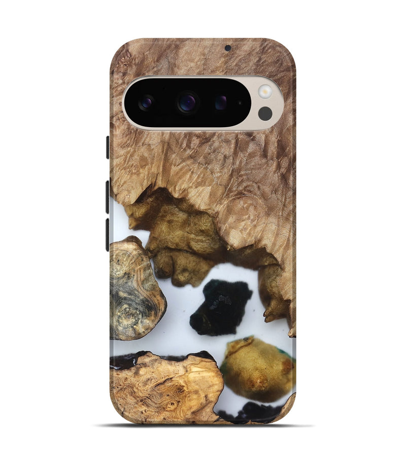 Pixel 9 Pro Wood Live Edge Phone Case - Zeke (Clear, 831860)