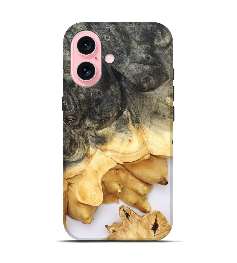 iPhone 16 Wood Live Edge Phone Case - Laraine (Clear, 831867)