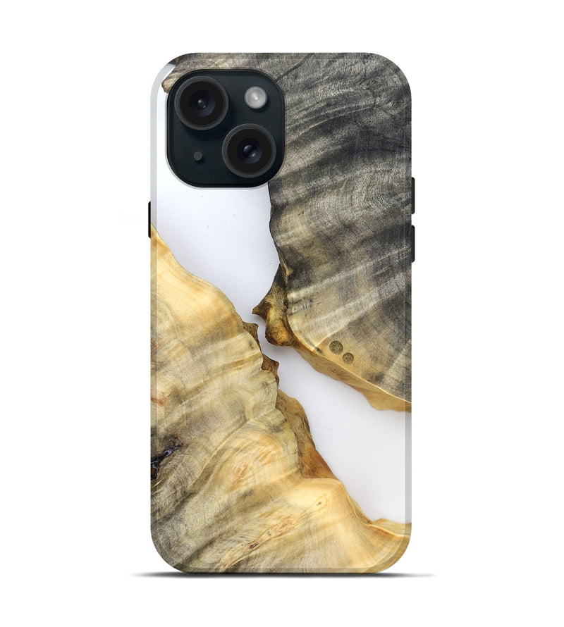 iPhone 15 Wood Live Edge Phone Case - Carina (Clear, 831868)