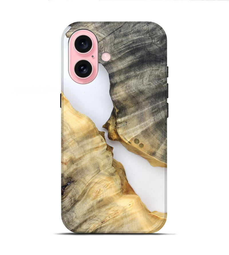 iPhone 16 Wood Live Edge Phone Case - Carina (Clear, 831868)