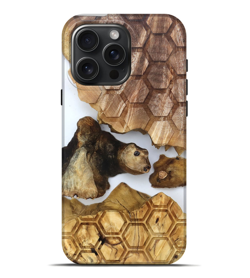 iPhone 16 Pro Max Wood Live Edge Phone Case - Colonel (Clear, 831869)
