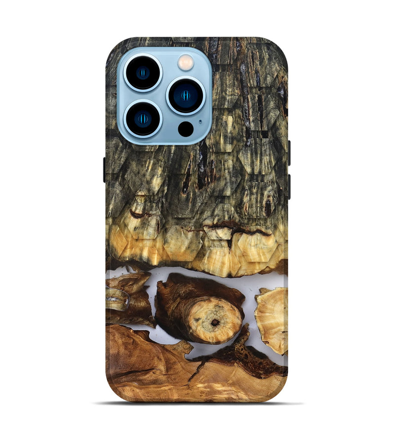 iPhone 14 Pro Wood Live Edge Phone Case - Angela (Clear, 831871)