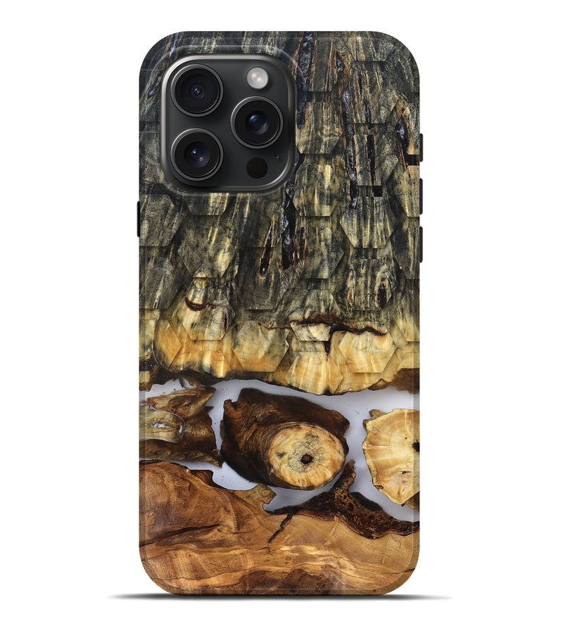 iPhone 16 Pro Max Wood Live Edge Phone Case - Angela (Clear, 831871)