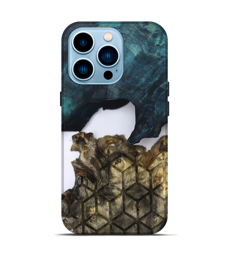 iPhone 14 Pro Wood Live Edge Phone Case - Tatyana (Clear, 831872)